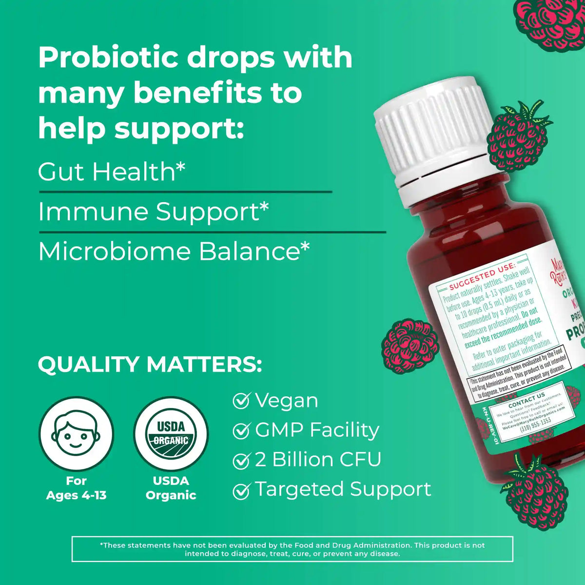 Organic Kids Precision Probiotic Digestive Liquid Drops