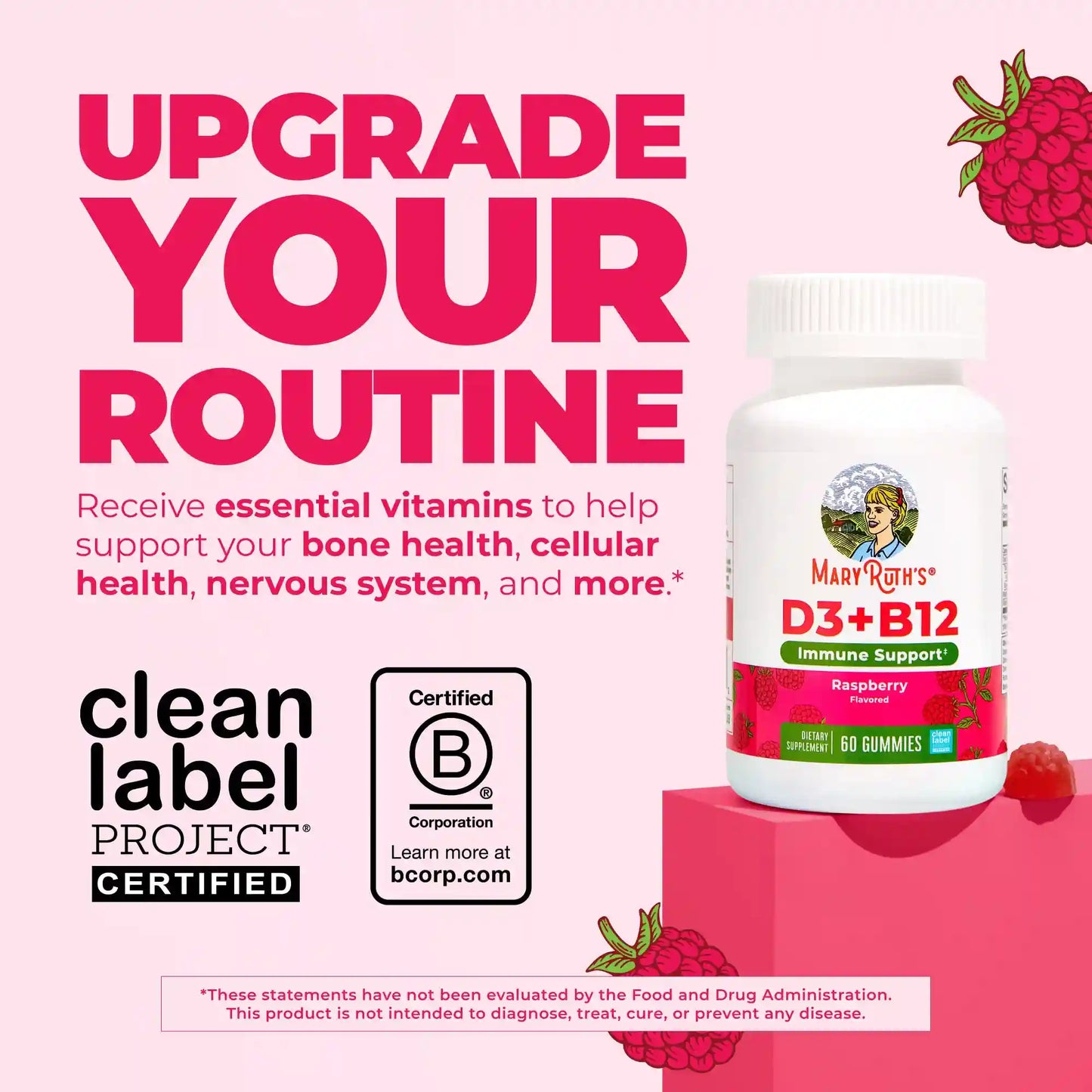 Sugar-Free D3 + B12 Gummies